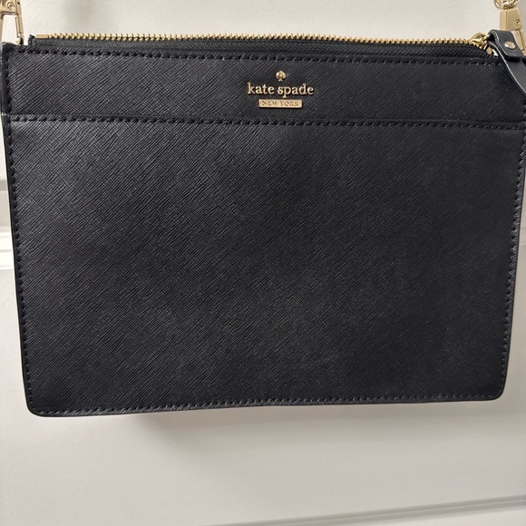 kate spade Handbags - Kate Spade Sleek Black Crossbody Bag